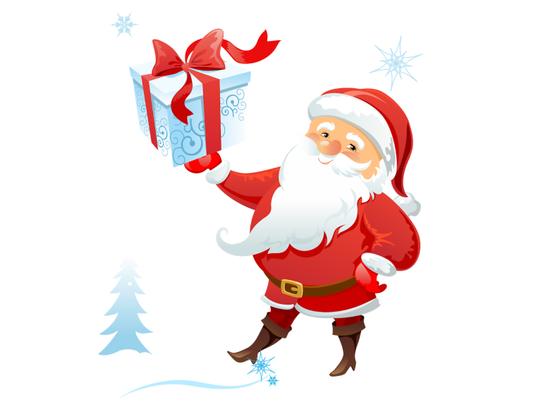Дед Мороз на прозрачном фоне