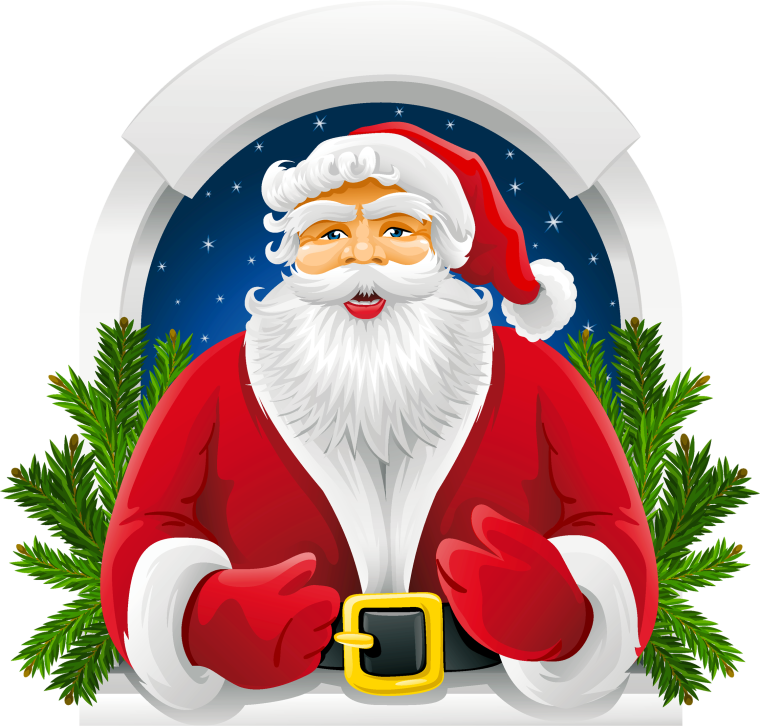 Дед Мороз на белом фоне