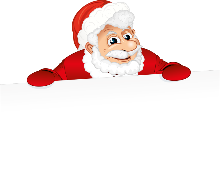 Дед Мороз выглядывает