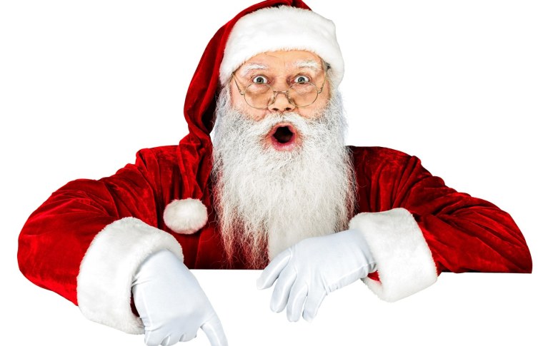 Очень удивленный дед Мороз