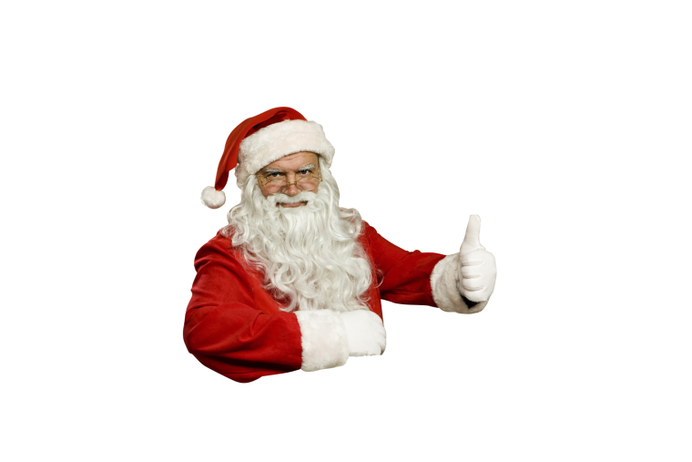 Дед Мороз на белом фоне