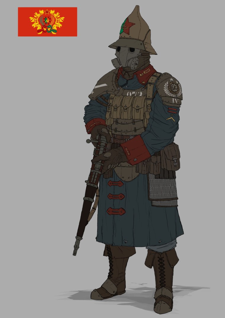 Дизельпанк арт солдат