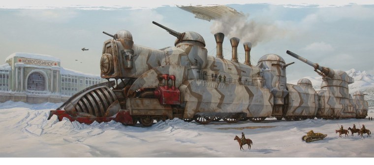 Бронепоезд стимпанк, дизельпанк