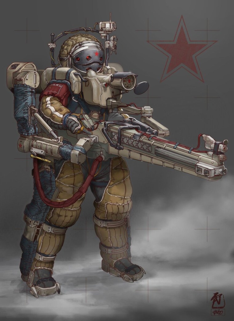 Dieselpunk Concept Art солдат