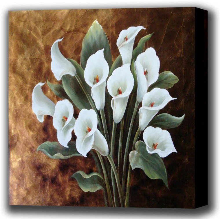 Цветы каллы акварелью