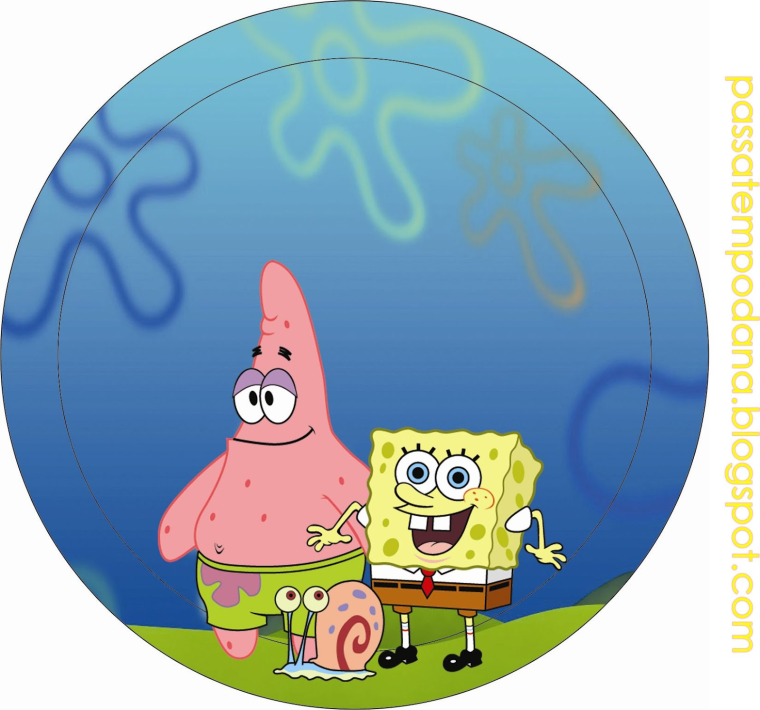 Круглая картина губка Боб