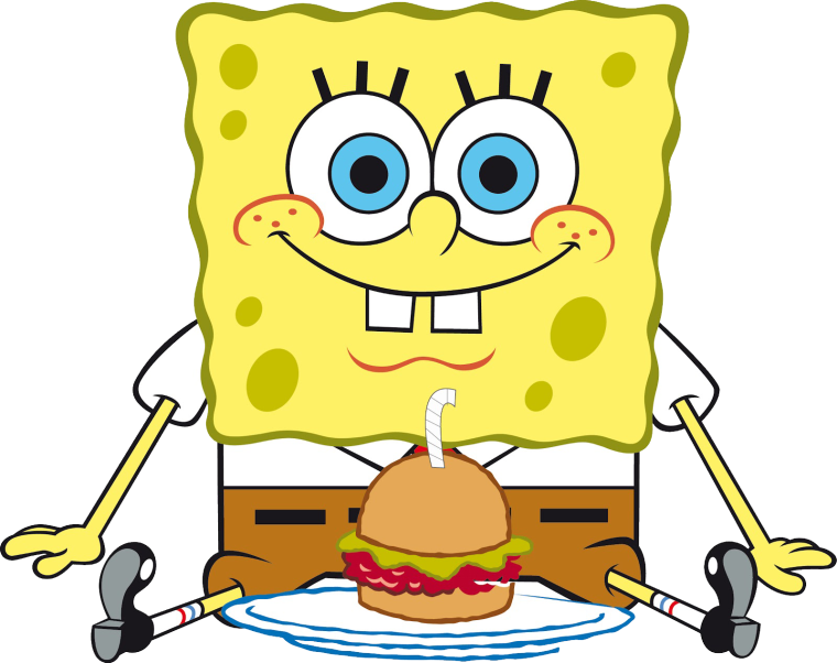 Губка Боб на белом фоне