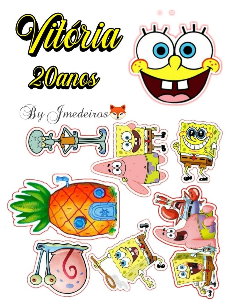 Губка Боб на сахарной бумаге