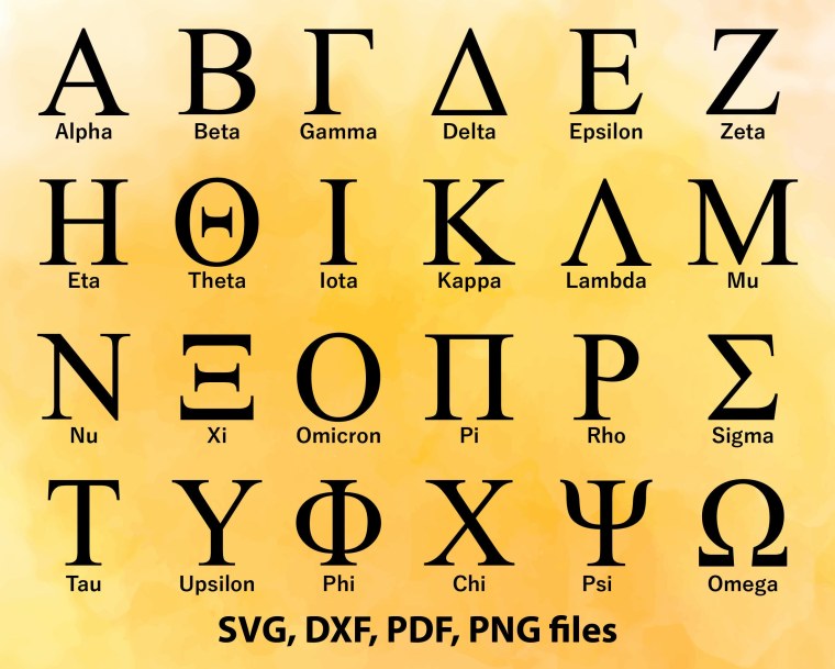 Буквы греческого алфавита