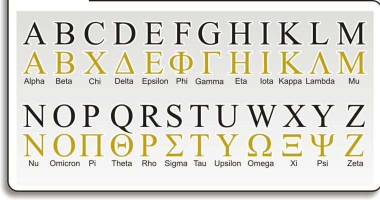 Греческий алфавит шрифт