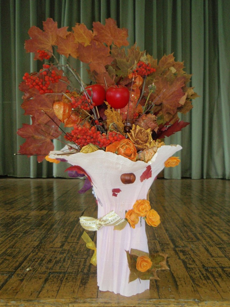 Осенний букет поделка