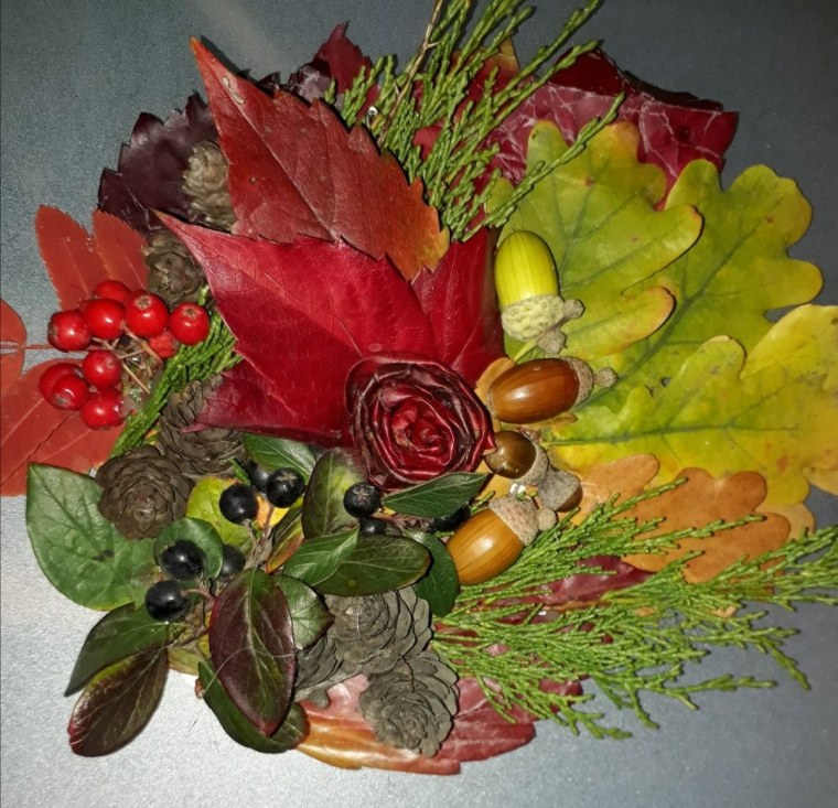 Осенний букет поделка в школу