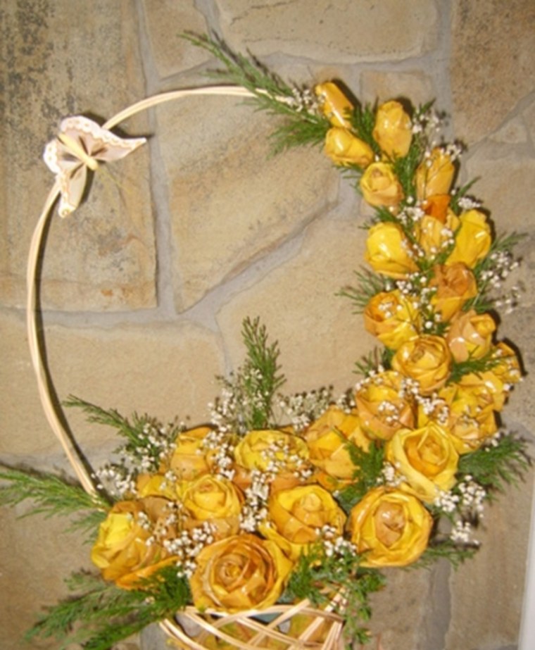 Экибана в корзинке