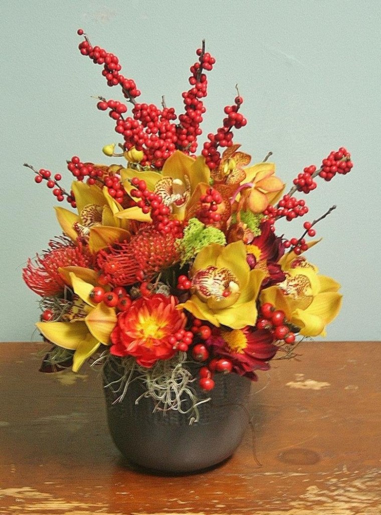 Осенний букет осенняя Икебана