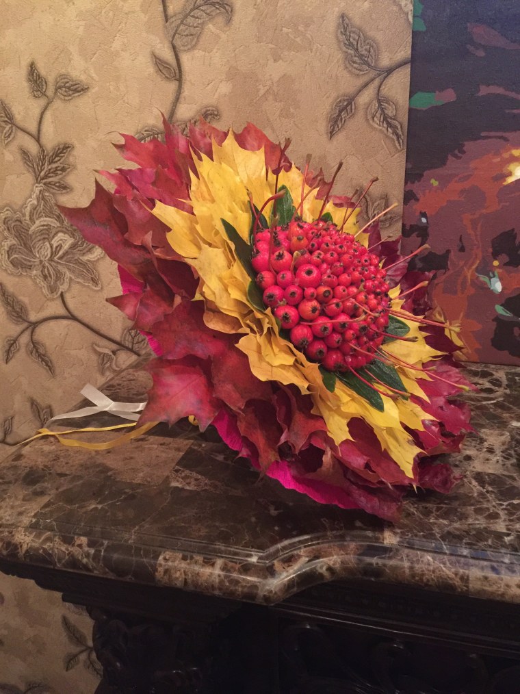 Осенний букет поделка