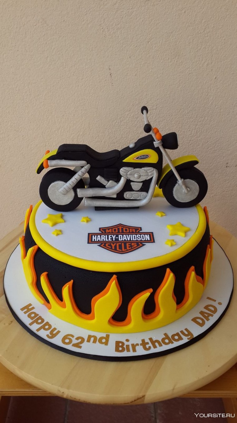 Торт с мотоциклом Кавасаки