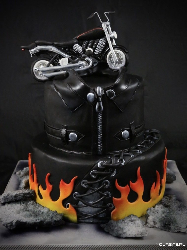 Торт с мотоциклом Харлей Дэвидсон