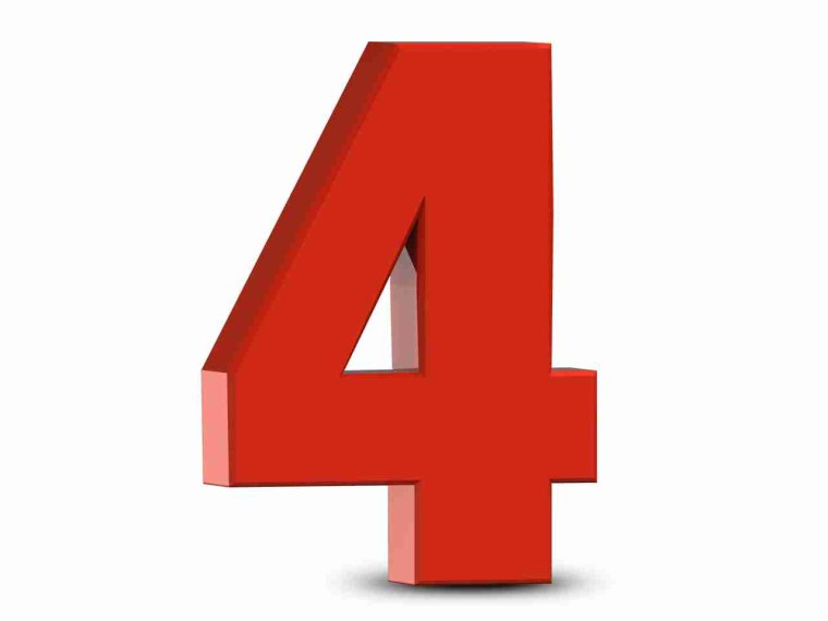 Цифры красные