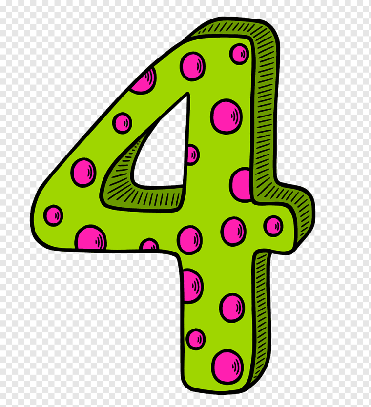 Цифра 4 картинки для печати красивые