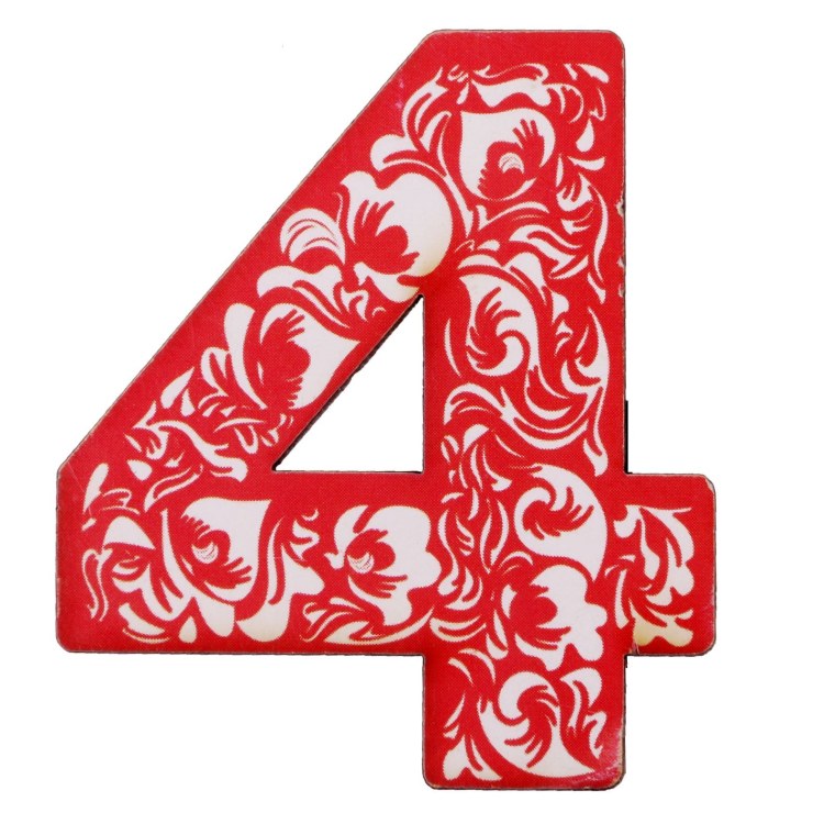 Красивая четверка цифра