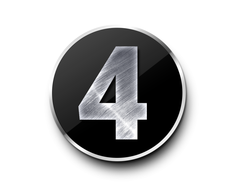 Цифра 4 в круге