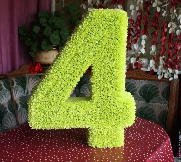 Объемная цифра 4