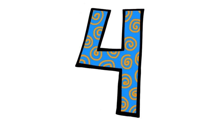 Четверка на прозрачном фоне