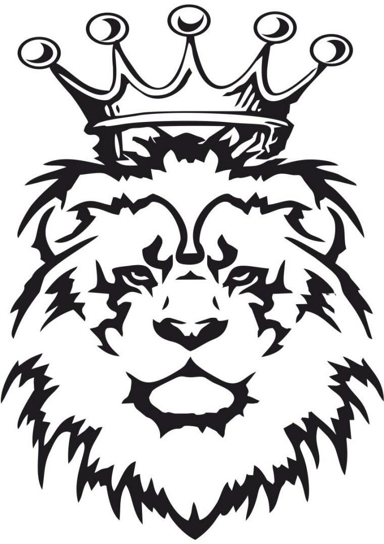 Наклейка Лев с короной