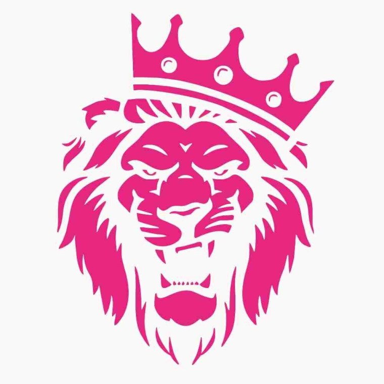 Наклейка Лев с короной