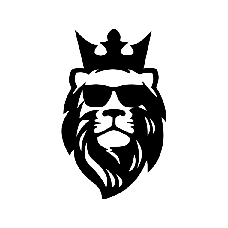 Наклейка Лев с короной