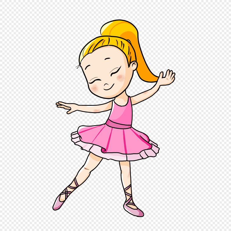 Девочка танцует мультяшная