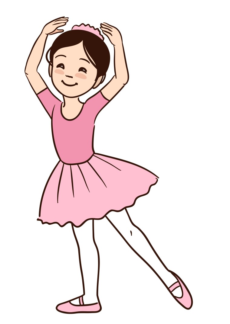 Рисование девочка танцует