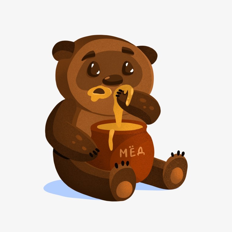 Мишка с бочонком меда