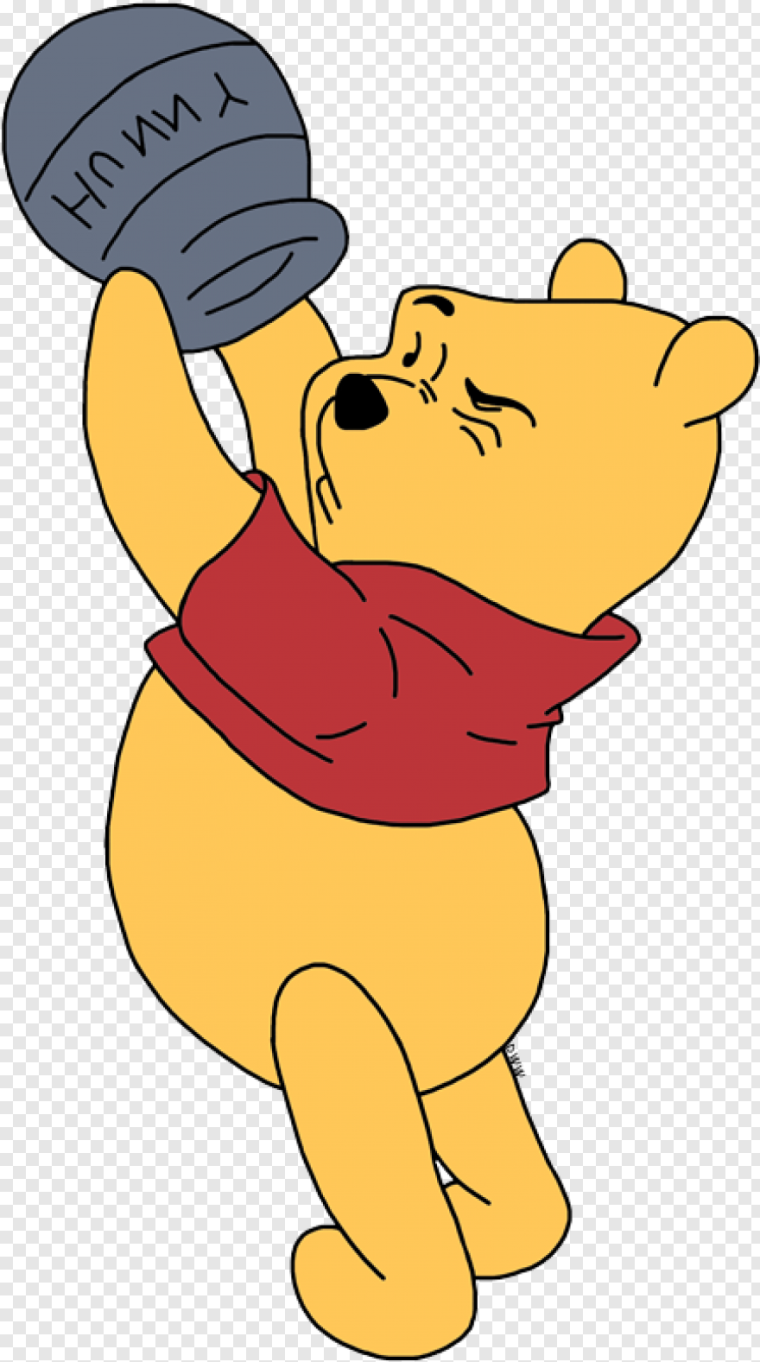 Винни пух Дисней ест мед