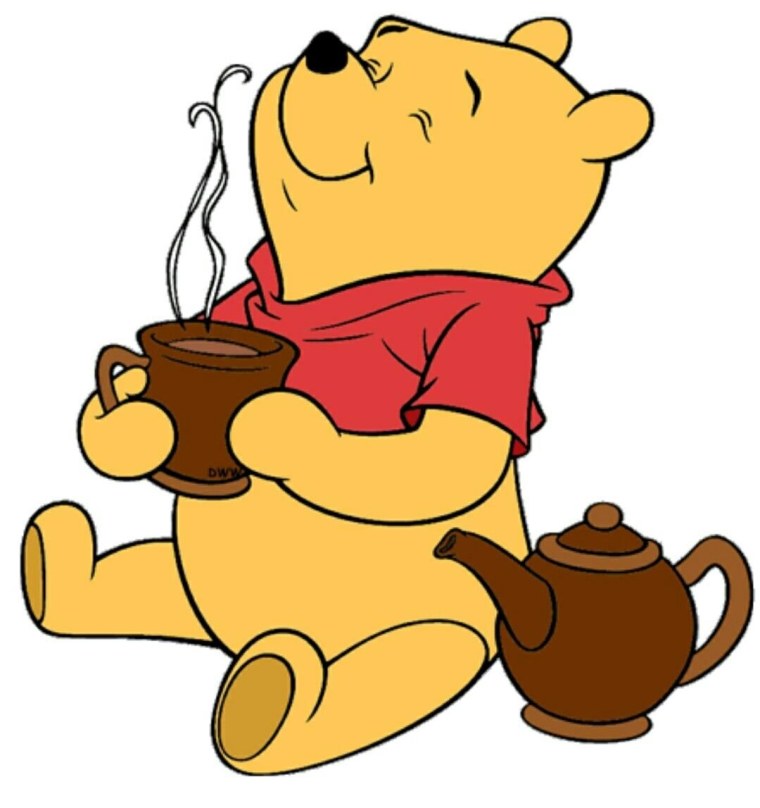 Медведь пьет чай