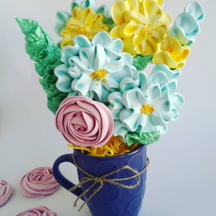 Букет из меренги на палочке