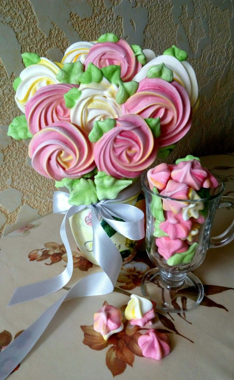 Букет из безе на палочке