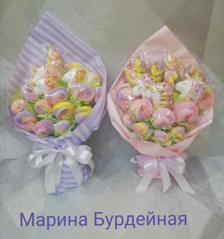 Букет цветов из безе