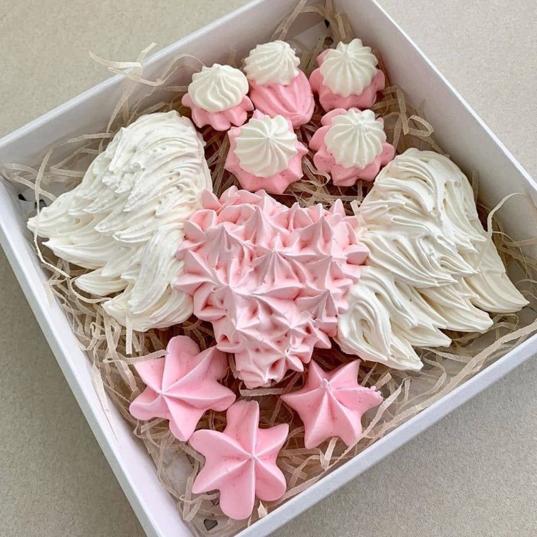 Букет из безе на новый год