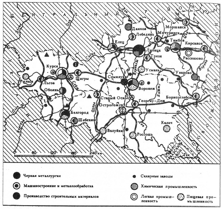 Центральный экономический район карта ресурсы