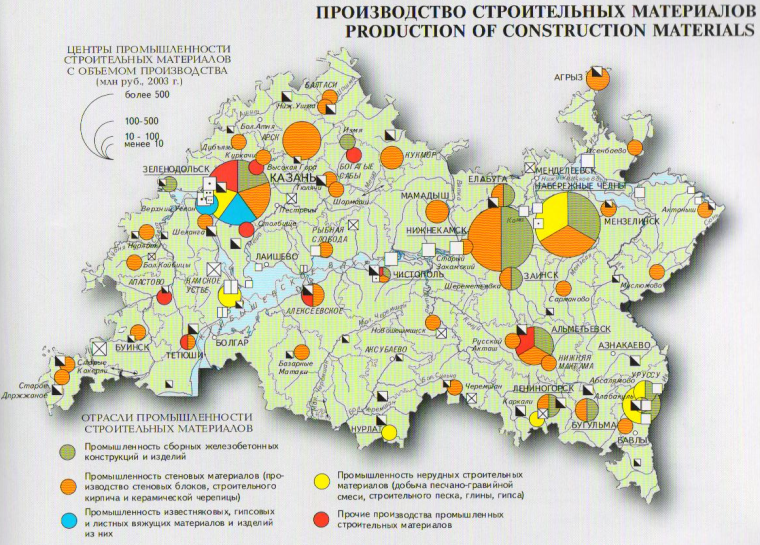 Экономическая карта Республики Татарстан
