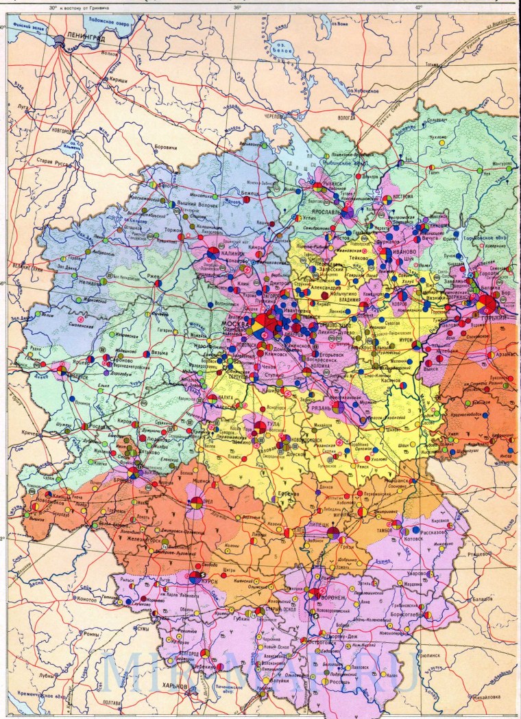 Области центральной России