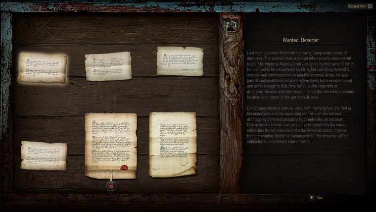 Доска заданий Ведьмак