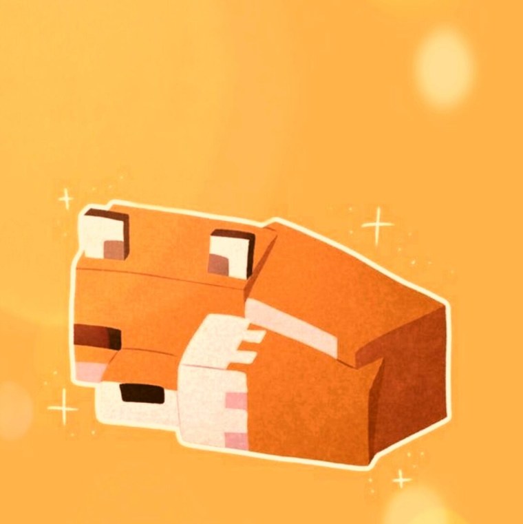 Лиса майнкрафт арт