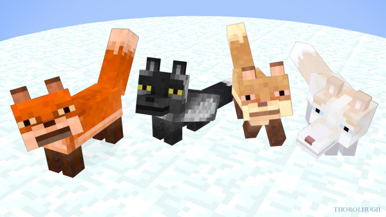 Снежная лиса из МАЙНКРАФТА