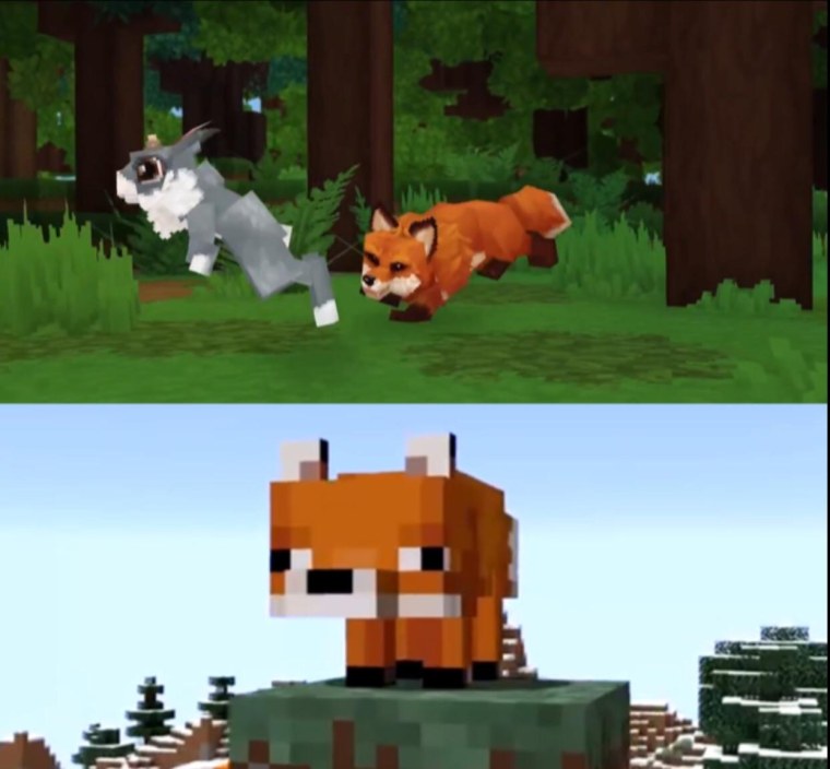 Лисёнок в МАЙНКРАФТЕ