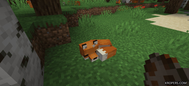 Спящая лиса из МАЙНКРАФТА