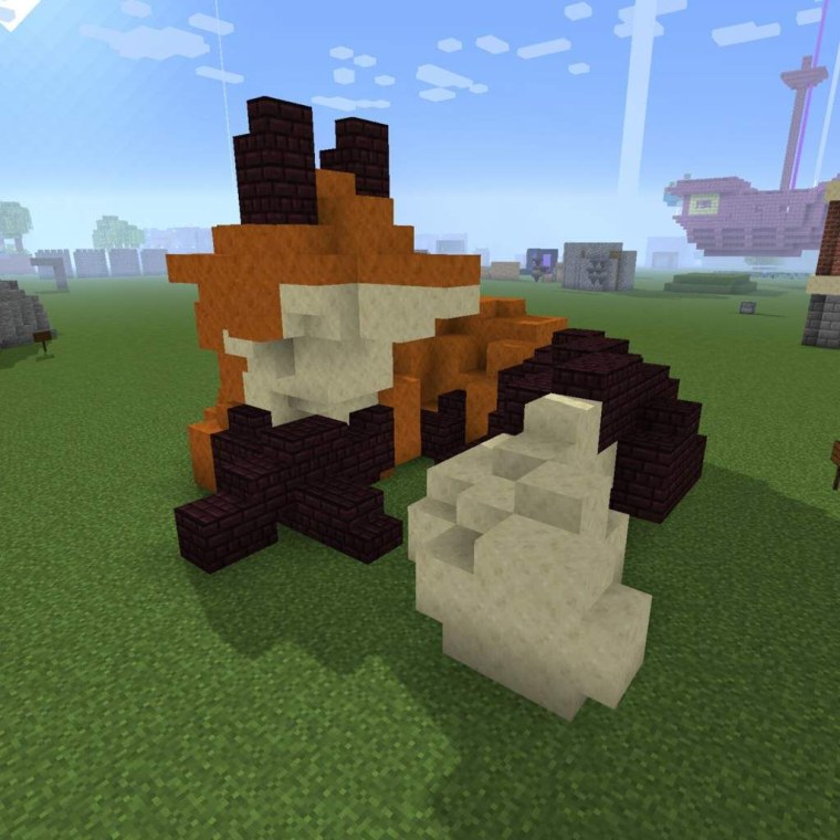 Лисица в МАЙНКРАФТЕ постройка