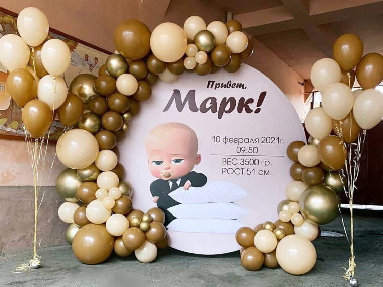 Фотозона из шаров босс молокосос