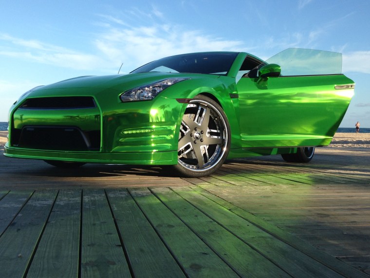 Nissan GTR 2013 зеленый